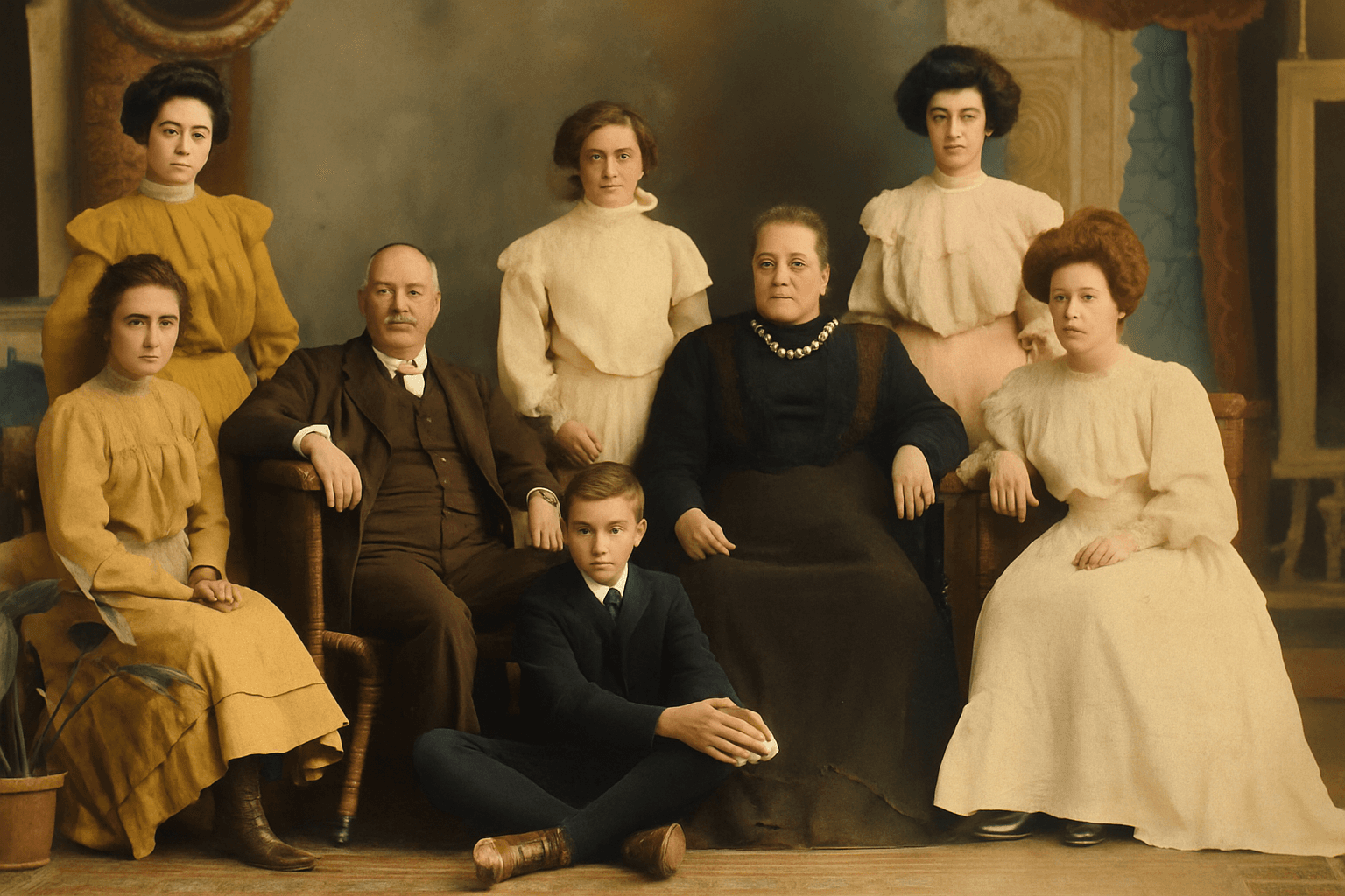 Colorized Vintage beach vacation photo